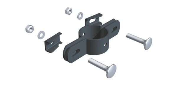 Alberts Doppelschelle anthrazit zur Befestigung von Zaunfeldern an Pfosten 34 mm Produktbild Alberts Doppelschelle anthrazit zur Befestigung von Zaunfeldern an Pfosten 34 mm bild 2