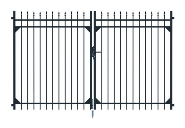 Alberts Doppeltor Columbus, Alu,matt schw.Kst.b., lichte Breite 3010 mm, Höhe 1800 mm Produktbild Alberts Doppeltor Columbus, Alu,matt schw.Kst.b., lichte Breite 3010 mm, Höhe 1800 mm