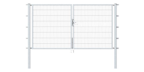 Alberts Doppeltor Flexo feuerverzinkt 1000+2000x1200 Pfosten 80x80x1900mm Produktbild Alberts Doppeltor Flexo feuerverzinkt 1000+2000x1200 Pfosten 80x80x1900mm bild 2