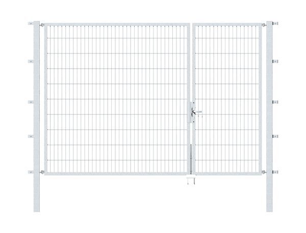 Alberts Doppeltor Flexo feuerverzinkt 1000+2000x2000 Pfosten 80x80x2700mm Produktbild Alberts Doppeltor Flexo feuerverzinkt 1000+2000x2000 Pfosten 80x80x2700mm