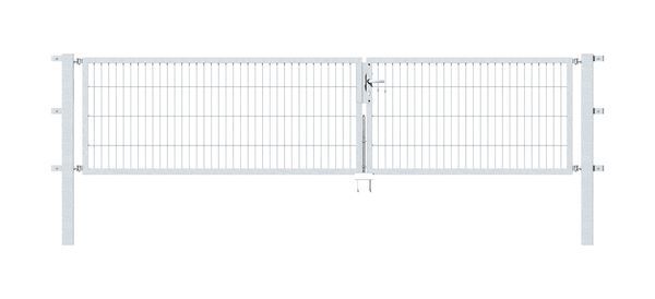 Alberts Doppeltor Flexo feuerverzinkt 3500x800 Pfosten 80x80x1500mm Produktbild Alberts Doppeltor Flexo feuerverzinkt 3500x800 Pfosten 80x80x1500mm