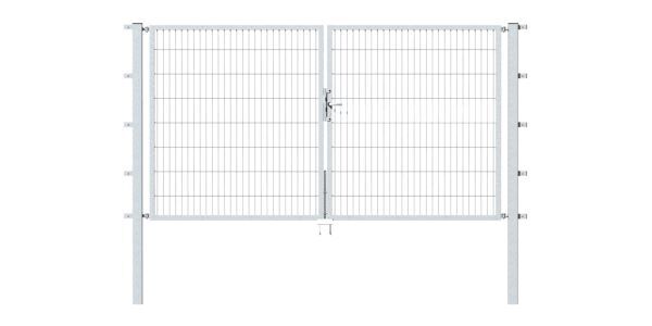 Alberts Doppeltor Flexo feuerverzinkt 3500x1000 Pfosten 80x80x1700mm Alberts Doppeltor Flexo feuerverzinkt 3500x1000 Pfosten 80x80x1700mm