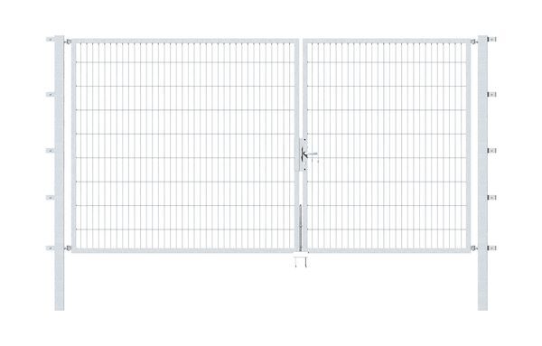 Alberts Doppeltor Flexo feuerverzinkt 3500x1800 Pfosten 80x80x2500mm Produktbild Alberts Doppeltor Flexo feuerverzinkt 3500x1800 Pfosten 80x80x2500mm