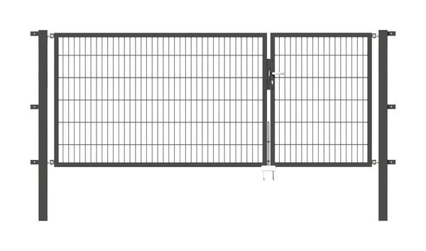 Alberts Doppeltor Flexo anthrazit RAL 7016 1000+2000x1200 Pfosten 80x80x1900mm Alberts Doppeltor Flexo anthrazit RAL 7016 1000+2000x1200 Pfosten 80x80x1900mm