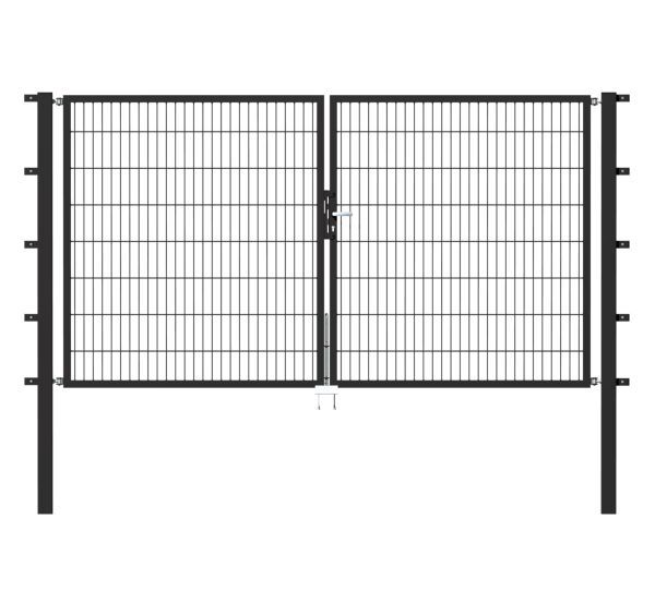 Alberts Doppeltor Flexo anthrazit RAL 7016 1000+2000x1800 Pfosten 80x80x2500mm Produktbild Alberts Doppeltor Flexo anthrazit RAL 7016 1000+2000x1800 Pfosten 80x80x2500mm bild 2