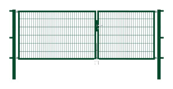 Alberts Doppeltor Flexo grün RAL 6005 3500x1200 Pfosten 80x80x1900mm Alberts Doppeltor Flexo grün RAL 6005 3500x1200 Pfosten 80x80x1900mm