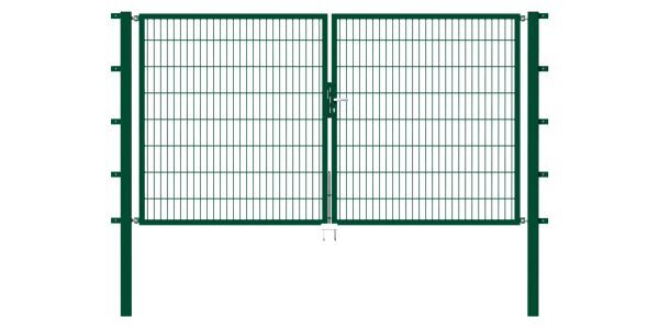 Alberts Doppeltor Flexo grün RAL 6005 3500x1800 Pfosten 80x80x2500mm Produktbild Alberts Doppeltor Flexo grün RAL 6005 3500x1800 Pfosten 80x80x2500mm bild 2