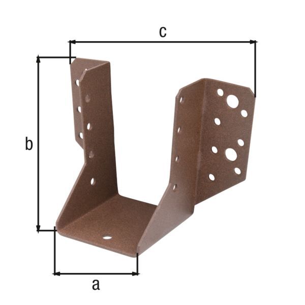 Alberts DURAVIS Balkenschuh Typ A sendzimirverzinkt rostbraun 60 x 100 mm Produktbild Alberts DURAVIS Balkenschuh Typ A sendzimirverzinkt rostbraun 60 x 100 mm