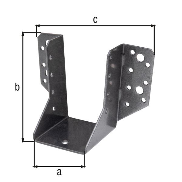 Alberts DURAVIS Balkenschuh Typ A sendzimirverzinkt schwarzdiamant 60 x 100 mm Produktbild Alberts DURAVIS Balkenschuh Typ A sendzimirverzinkt schwarzdiamant 60 x 100 mm