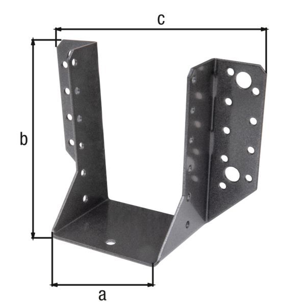 Alberts DURAVIS Balkenschuh Typ A sendzimirverzinkt schwarzdiamant 80 x 120 mm Produktbild Alberts DURAVIS Balkenschuh Typ A sendzimirverzinkt schwarzdiamant 80 x 120 mm