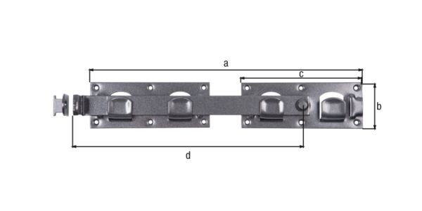 Alberts DURAVIS Doppeltorüberwurf verzinkt 423 x 70 mm Alberts DURAVIS Doppeltorüberwurf verzinkt 423 x 70 mm