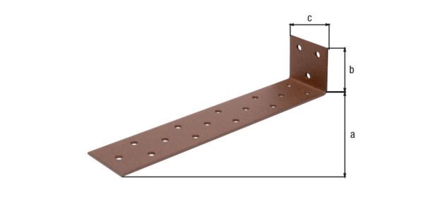 Alberts DURAVIS Flachstahl Betonanker sendzimirverzinkt rostbraun 205 x 40 x 40 mm Alberts DURAVIS Flachstahl Betonanker sendzimirverzinkt rostbraun 205 x 40 x 40 mm