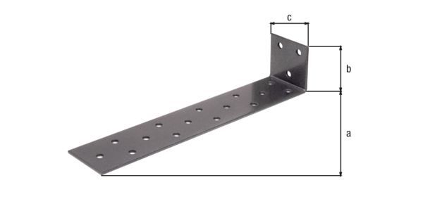 Alberts Flachstahl Betonanker sendzimirverzinkt schwarzdiamant 205 x 40 x 40 mm Produktbild Alberts Flachstahl Betonanker sendzimirverzinkt schwarzdiamant 205 x 40 x 40 mm