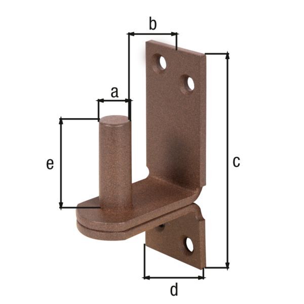 Alberts DURAVIS Kloben auf Platte DII blau verzinkt rostbraun Duplexbeschichtung 113 x 40 mm Produktbild Alberts DURAVIS Kloben auf Platte DII blau verzinkt rostbraun Duplexbeschichtung 113 x 40 mm bild 1