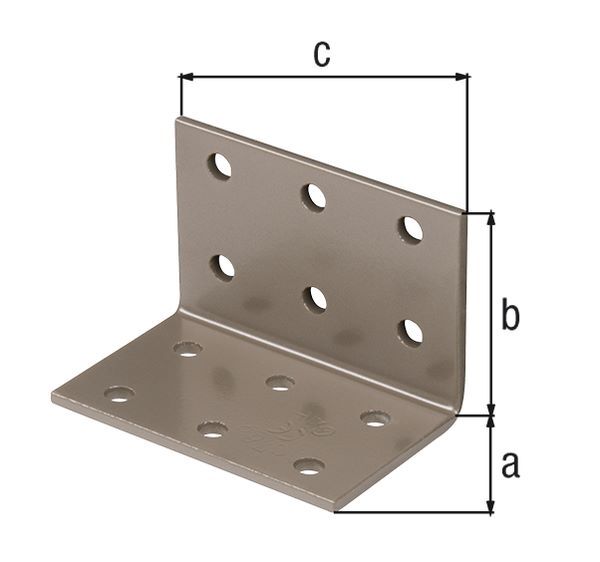 Alberts DURAVIS Lochplattenwinkel sendzimirverzinkt rostbraun 40 x 40 x 60 mm Produktbild Alberts DURAVIS Lochplattenwinkel sendzimirverzinkt rostbraun 40 x 40 x 60 mm bild 2
