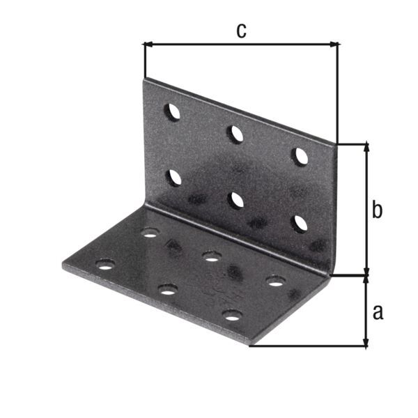 Alberts DURAVIS Lochplattenwinkel sendzimirverzinkt schwarzdiamant 40 x 40 x 60 mm Produktbild Alberts DURAVIS Lochplattenwinkel sendzimirverzinkt schwarzdiamant 40 x 40 x 60 mm