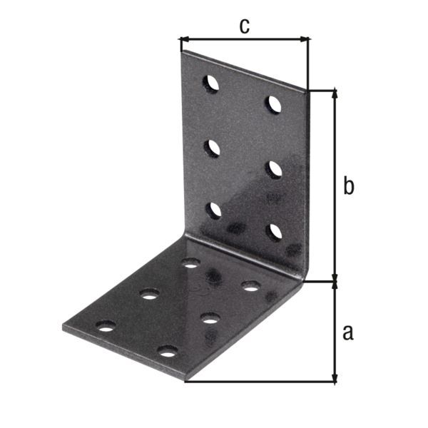 Alberts DURAVIS Lochplattenwinkel sendzimirverzinkt schwarzdiamant 60 x 60 x 40 mm Produktbild Alberts DURAVIS Lochplattenwinkel sendzimirverzinkt schwarzdiamant 60 x 60 x 40 mm