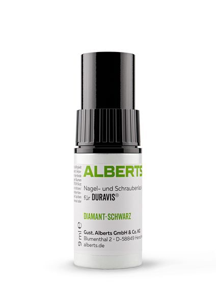 Produktbild Alberts DURAVIS Nagel und Schraubenlack schwarzdiamant Flasche 9 ml