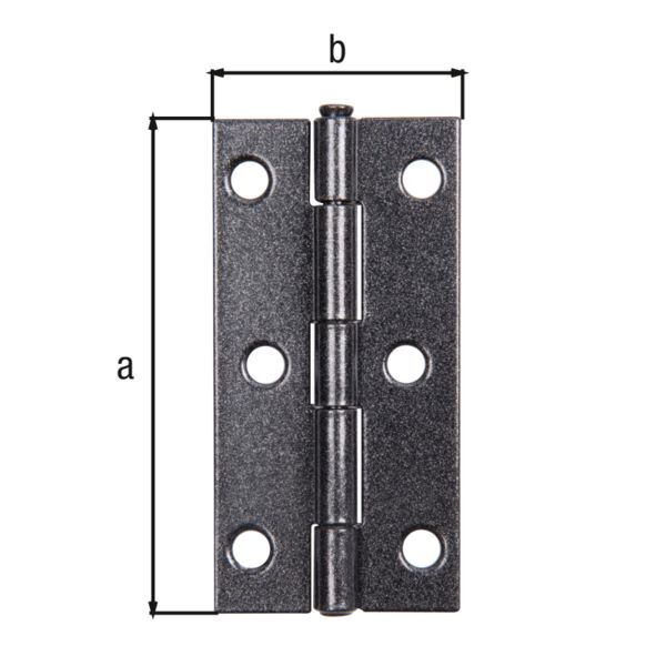 Alberts DURAVIS Scharnier schmal schwarzdiamant 80 x 40 x 1,25 mm Produktbild Alberts DURAVIS Scharnier schmal schwarzdiamant 80 x 40 x 1,25 mm