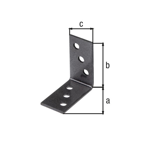 Alberts DURAVIS Winkelverbinder sendzimirverzinkt schwarzdiamant 40 x 40 x 20 mm Produktbild Alberts DURAVIS Winkelverbinder sendzimirverzinkt schwarzdiamant 40 x 40 x 20 mm