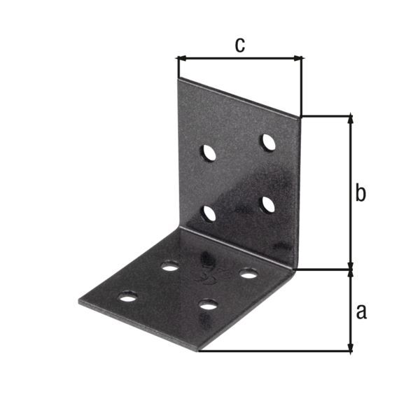 Alberts DURAVIS Winkelverbinder sendzimirverzinkt schwarzdiamant 50 x 50 x 40 mm Alberts DURAVIS Winkelverbinder sendzimirverzinkt schwarzdiamant 50 x 50 x 40 mm