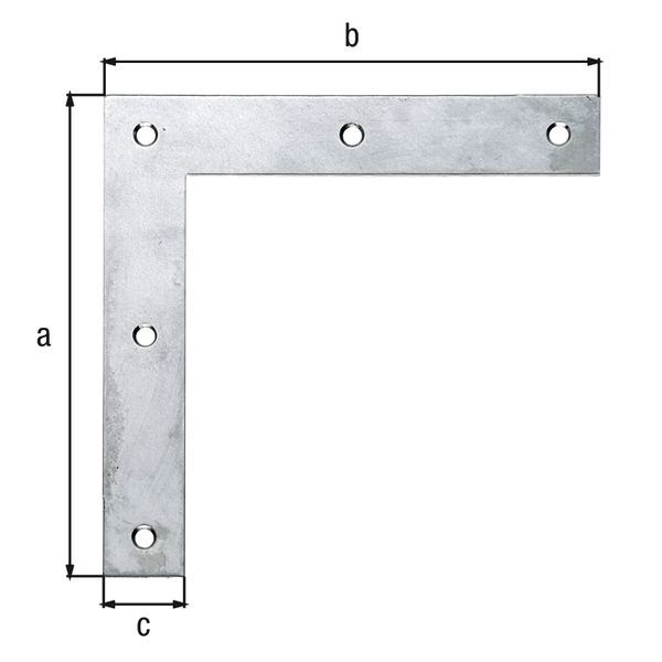 Alberts Eckwinkel Edelstahl HxLxB 120x120x20mm Produktbild Alberts Eckwinkel Edelstahl HxLxB 120x120x20mm