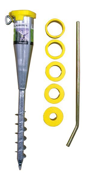 Alberts Einschraub Bodenhülse Stahl feuerverzinkt für Rohre 25 bis 65 mm Länge 560mm Produktbild Alberts Einschraub Bodenhülse Stahl feuerverzinkt für Rohre 25 bis 65 mm Länge 560mm