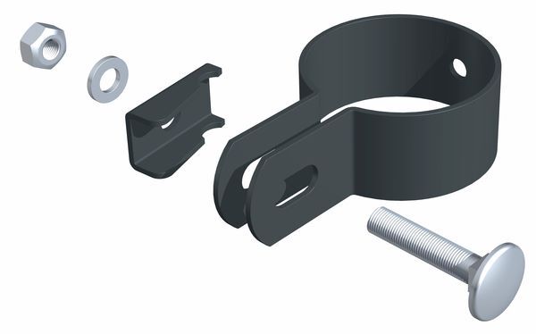 Alberts Endschelle anthrazit zur Befestigung von Zaunfeldern an Pfosten 34 mm Produktbild Alberts Endschelle anthrazit zur Befestigung von Zaunfeldern an Pfosten 34 mm