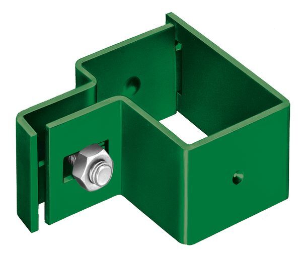Alberts Endschelle grün für Vierkantpfosten 60x40 mm Produktbild Alberts Endschelle grün für Vierkantpfosten 60x40 mm