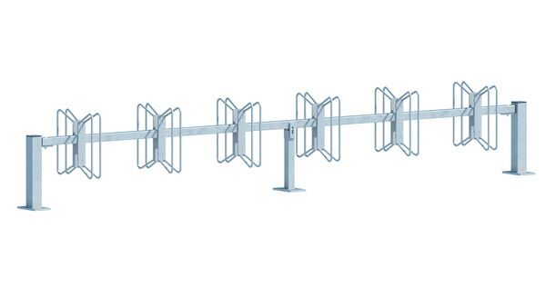 Alberts Fahrradständer Hagen Grundelement zum Schrauben 12 Einstellplätze Halter 90Grad Produktbild Alberts Fahrradständer Hagen Grundelement zum Schrauben 12 Einstellplätze Halter 90Grad