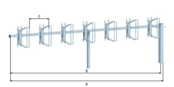 Alberts Fahrradständer Hagen Anbauelement zum Betonieren 14 Einstellplätze Halter 45Grad Produktbild Alberts Fahrradständer Hagen Anbauelement zum Betonieren 14 Einstellplätze Halter 45Grad bild 2
