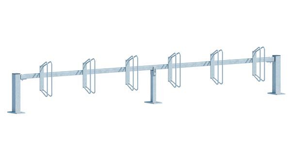 Alberts Fahrradständer Hagen Grundelement zum Schrauben 6 Einstellplätze Halter 90 Grad Produktbild Alberts Fahrradständer Hagen Grundelement zum Schrauben 6 Einstellplätze Halter 90 Grad