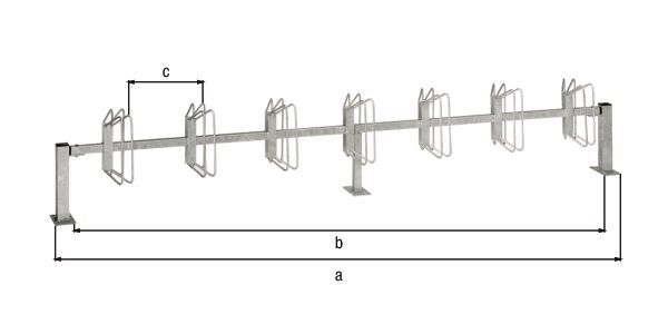 Alberts Fahrradständer Hagen Grundelement zum Betonieren 7 Einstellplätze Halter 45 Grad Produktbild Alberts Fahrradständer Hagen Grundelement zum Betonieren 7 Einstellplätze Halter 45 Grad bild 2