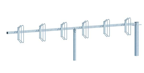 Alberts Fahrradständer Hagen Anbauelement zum Betonieren 6 Einstellplätze Halter 90 Grad Produktbild Alberts Fahrradständer Hagen Anbauelement zum Betonieren 6 Einstellplätze Halter 90 Grad