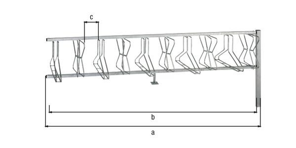 Alberts Fahrradständer Bremen Anbauelement zum Betonieren 20 Einstellplätze Produktbild Alberts Fahrradständer Bremen Anbauelement zum Betonieren 20 Einstellplätze bild 2