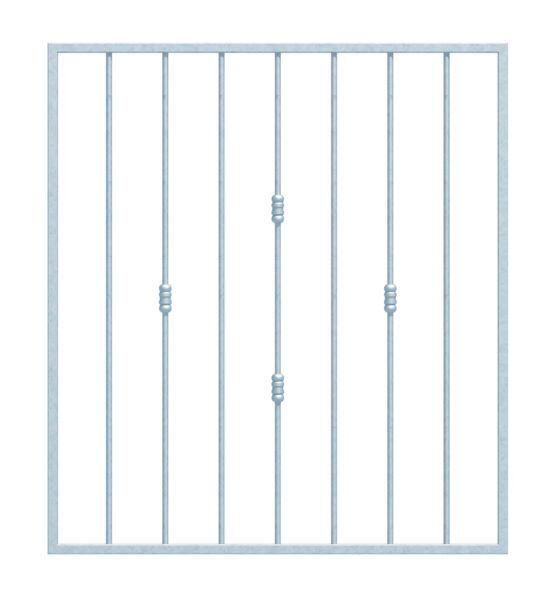 Alberts Fenstergitter Basic II feuerverzinkt 1026-1400mm auf 400-800mm auf Wandmontage Produktbild Alberts Fenstergitter Basic II feuerverzinkt 1026-1400mm auf 400-800mm auf Wandmontage