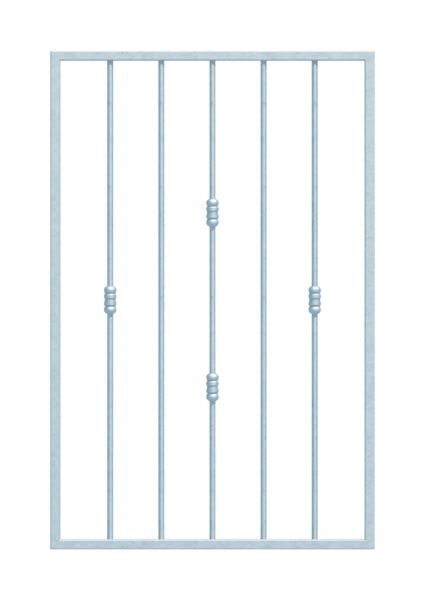 Alberts Fenstergitter Basic II feuerverzinkt 651-1025mm auf 801-1400mm auf Wandmontage Produktbild Alberts Fenstergitter Basic II feuerverzinkt 651-1025mm auf 801-1400mm auf Wandmontage