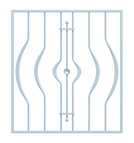 Alberts Fenstergitter Frankfurt feuerverzinkt 651-1025mm auf 880-11600mm in Laibung Produktbild Alberts Fenstergitter Frankfurt feuerverzinkt 651-1025mm auf 880-11600mm in Laibung