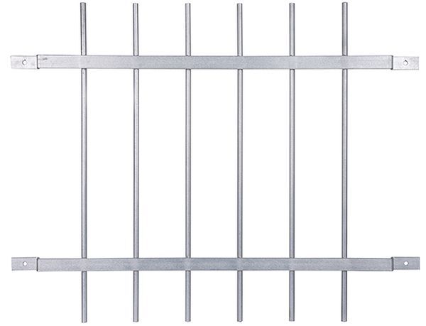 Alberts Fenstergitter Friedberg für Außenwand feuerverzinkt 940x740mm Produktbild Alberts Fenstergitter Friedberg für Außenwand feuerverzinkt 940x740mm