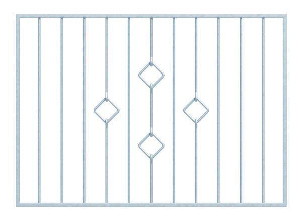Alberts Fenstergitter Köln feuerverzinkt 1276-1525mm auf 610-1000mm Wandmontage Produktbild Alberts Fenstergitter Köln feuerverzinkt 1276-1525mm auf 610-1000mm Wandmontage