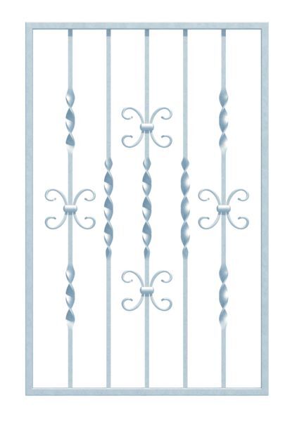 Alberts Fenstergitter München feuerverzinkt 651-1025mm auf 690-925mm Wandmontage Produktbild Alberts Fenstergitter München feuerverzinkt 651-1025mm auf 690-925mm Wandmontage