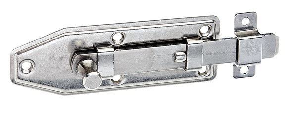 Alberts Fensterriegel gerade mit Knopf und Schlaufe 100x35mm Produktbild Alberts Fensterriegel gerade mit Knopf und Schlaufe 100x35mm