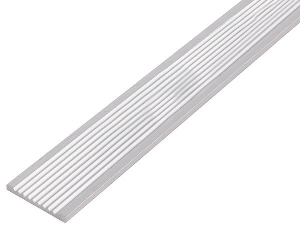 Alberts Flachleiste geriffelt Alu natur 1000 x 40 x 3 mm Produktbild Alberts Flachleiste geriffelt Alu natur 1000 x 40 x 3 mm