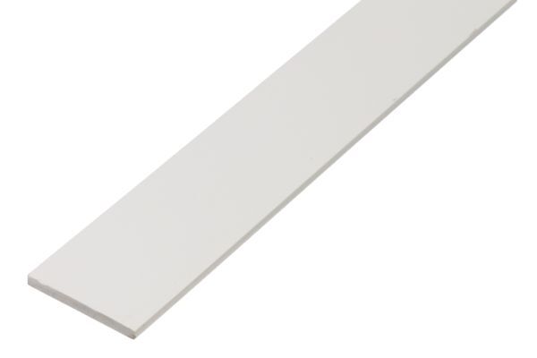 Alberts Flachstange PVC weiß 2600 x 25 x 2 mm Produktbild Alberts Flachstange PVC weiß 2600 x 25 x 2 mm