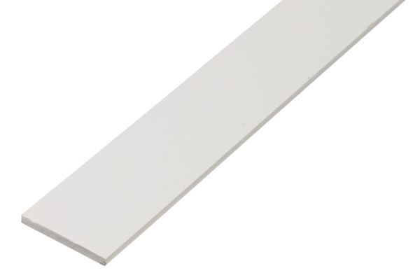 Produktbild Alberts Flachstange PVC weiß LxBxS 2600 x 50 x 2 mm