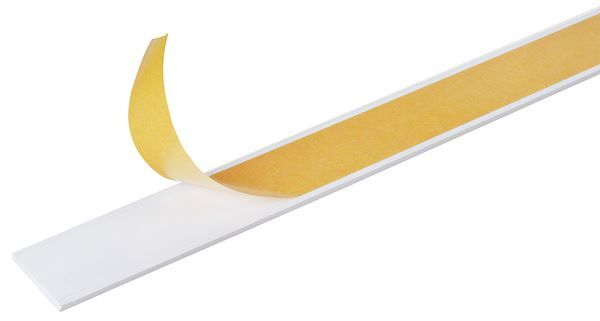 Alberts Flachstange selbstklebend PVC weiß 2600 x 20 x 2 mm Produktbild Alberts Flachstange selbstklebend PVC weiß 2600 x 20 x 2 mm