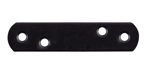 Produktbild Alberts Flachverbinder BxH 19x77 mm mit abgerundeten Enden verzinkt schwarz