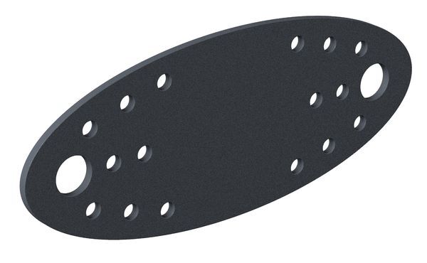 Alberts Flachverbinder Ovado verzinkt graphitgrau beschichtet 135x55mm Produktbild Alberts Flachverbinder Ovado verzinkt graphitgrau beschichtet 135x55mm