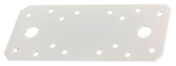 Alberts Flachverbinder verzinkt weiß kunststoffbeschichtet 133x55 mm Produktbild Alberts Flachverbinder verzinkt weiß kunststoffbeschichtet 133x55 mm