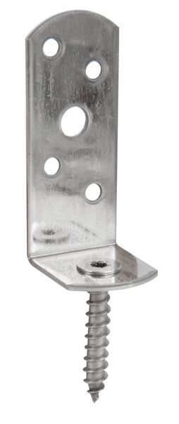 Alberts Flechtzaunhalter aus Edelstahl L Form 115x31,5mm Produktbild Alberts Flechtzaunhalter aus Edelstahl L Form 115x31,5mm